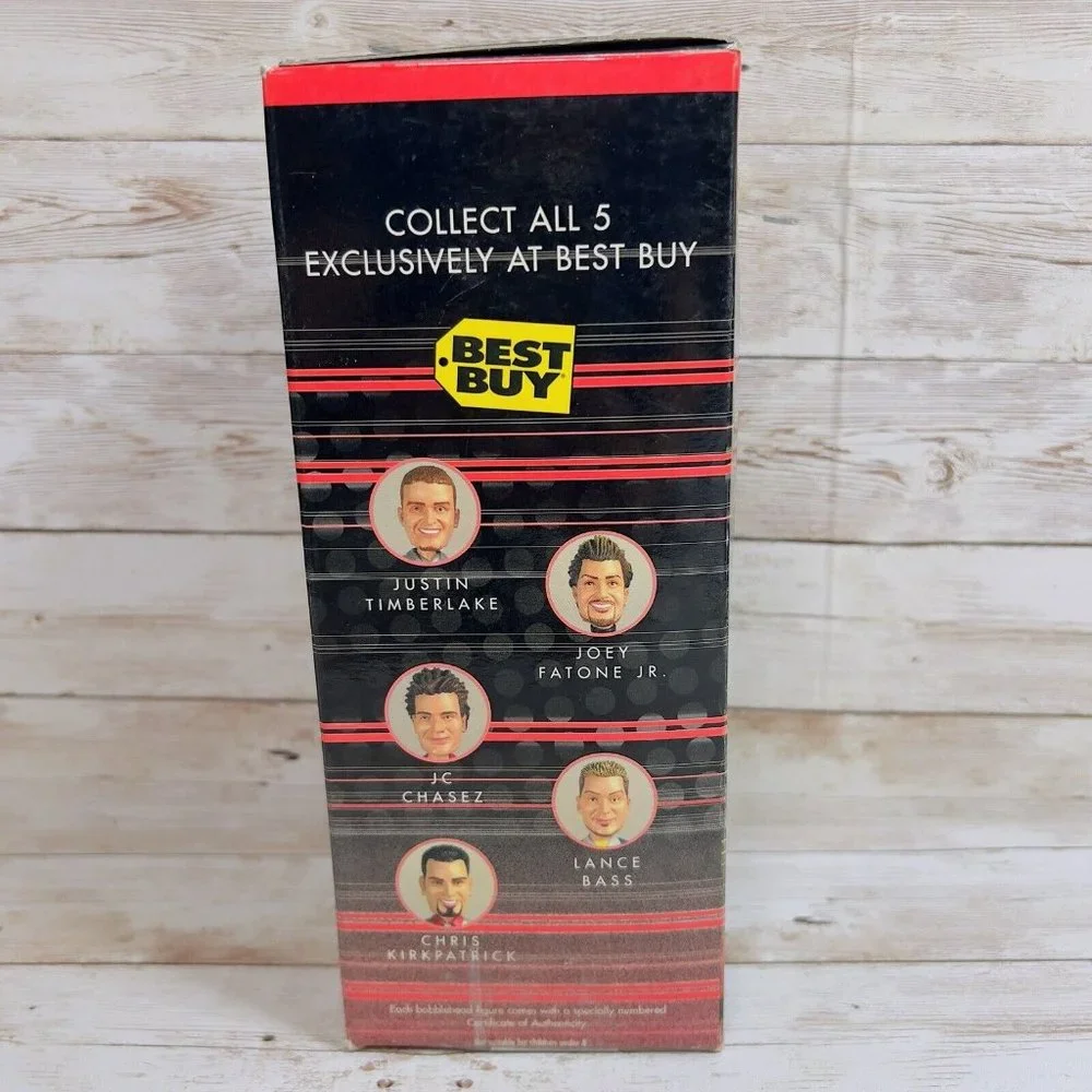 VTG 2001 NSYNC JC Chasez Bobble Head 8”‎ Doll Best Buy Exclusive w/Authenticity